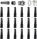 18 Pcs Waterproof Cable Gland,PG13.5(NPT 1/2) Thread(6-12mm), Made of PA66 Material,waterproof wire grommet Strain Relief Cord Connectors,Suitable for Various Electrical Installations