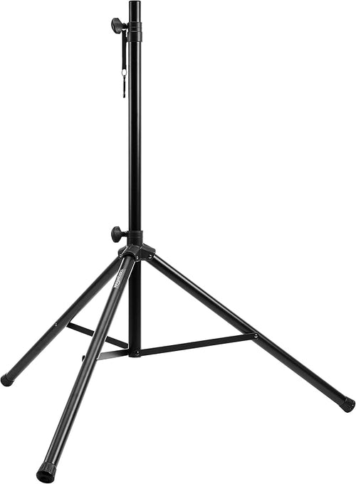 Amazon Basics Adjustable Height Tripod Speaker Stand, Sturdy Steel, Holds up to 99.2 lbs, 52" to 73", Black