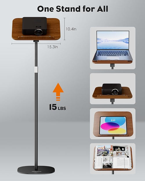 aboutool 2 in 1 Dual-use Floor Book Stand & Desktop Book Stand,Height Adjustable from 33-63in, Adjustable Book Holder with Elastic Page Clips for Music Scores, Recipe, Tablet, Laptop