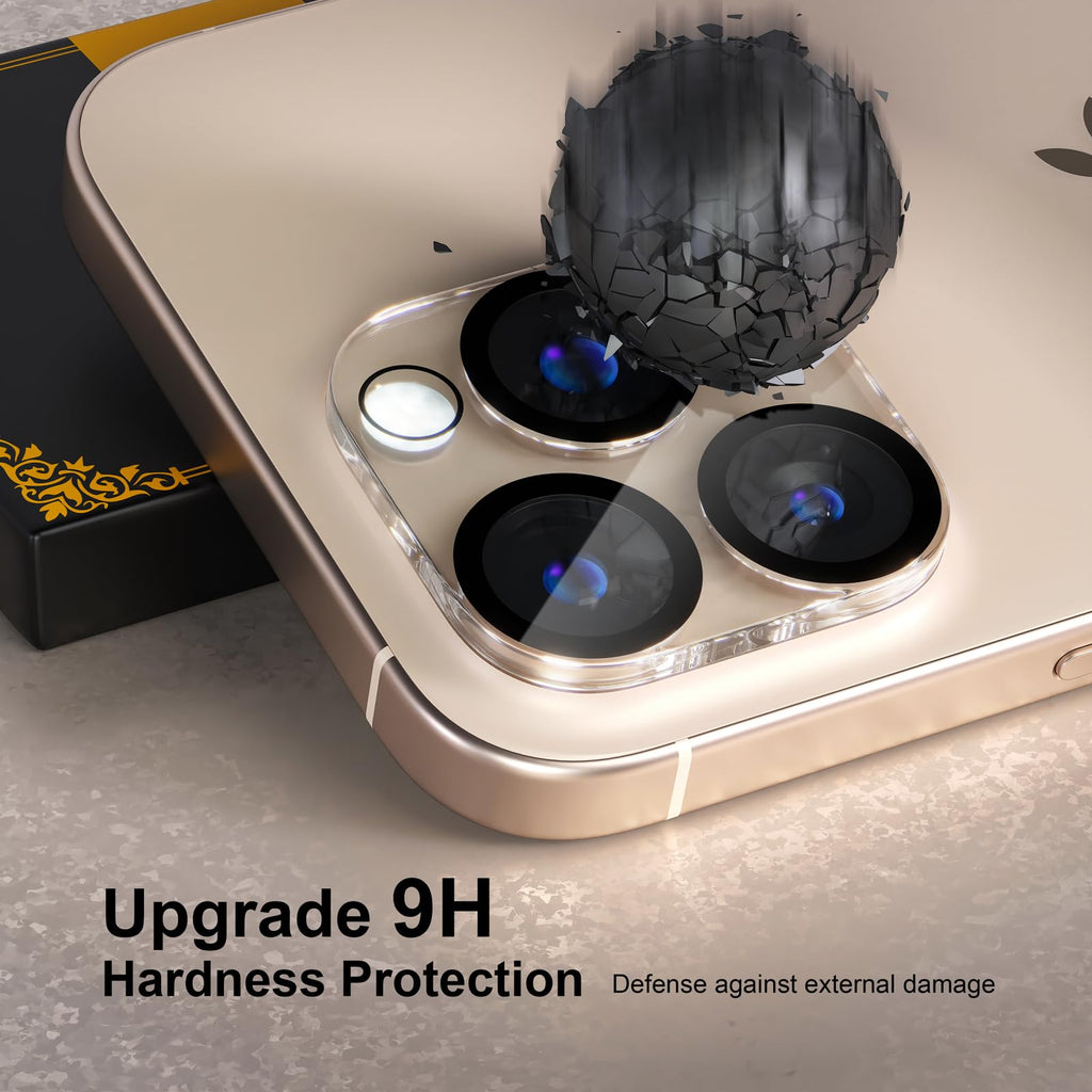 beuxece for 6 Pack iPhone 16 Pro/iPhone 16 Pro Max Camera Lens Protector [Drop Protection] [Case Friendly] [Easy Installation] 9H Tempered Glass Camera Screen Protector Cover Accessories, Clear