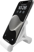 Skalene Phone Stand - 100% Silicone Rubber, Adjustable Phone Holder, Prop, Rest - Desk, Office, Home, Kitchen Accessory (Arctic White)