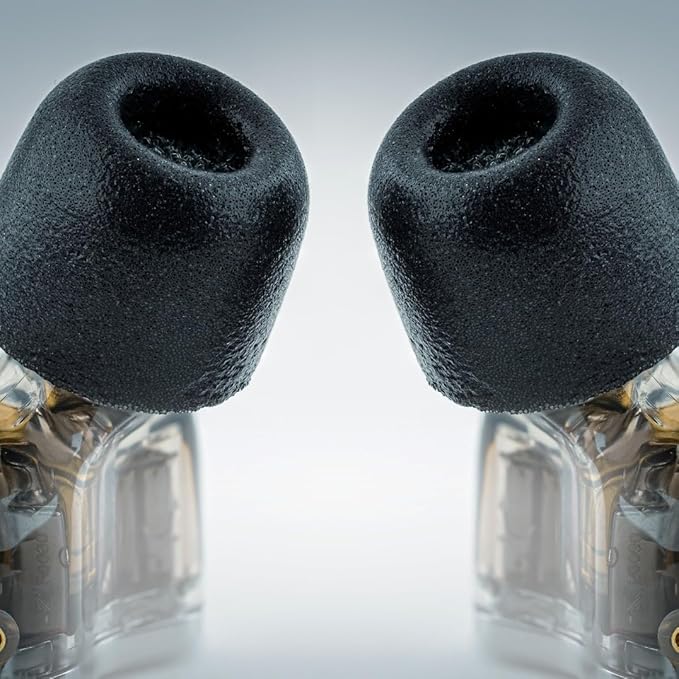 Comply 100 Core Series | Memory Foam Replacement IEM Ear Tips for Etymotic, Westone, Klipsch & More | Superior Noise Isolation, Ultimate Comfort, Secure Fit | Black, Small (3 Pairs)