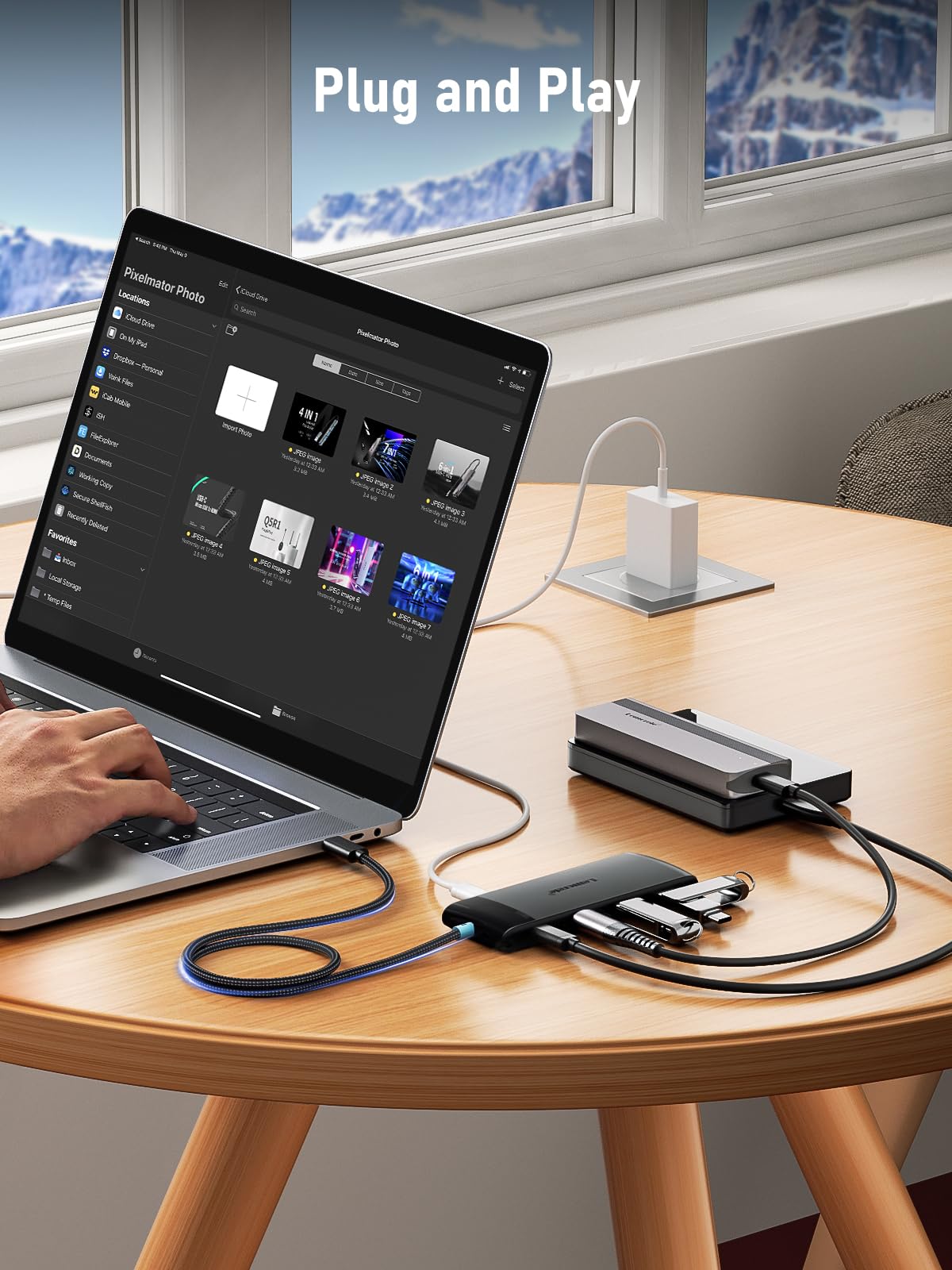 Lemorele USB C Hub 5-in-1 10Gbps, 2 USB A & 2 C Data Ports, 23.6in Cable