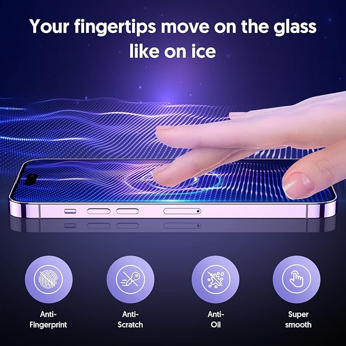 Fotbor for iPhone 13 Pro Max Screen Protector [3 Pack], iPhone 14 Plus Screen Protector Tempered Glass, Sensor Protection, Full Coverage Ultra Clear 6.7 Inch