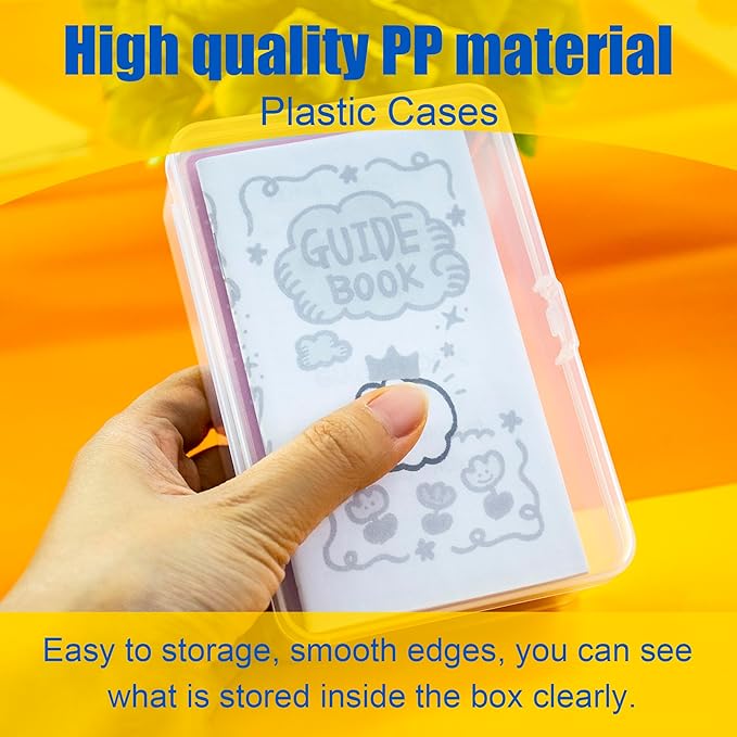 3 Pcs Tarot Card Case, Tarot Card Holder for 4 3/4"×2 3/4" Standard Tarot Cards, Plastic Clear Card Deck Box Storage, Playing Card Case for Large-sized Cards,5" ×3 1/4" ×1 3/8" (NO Cards)