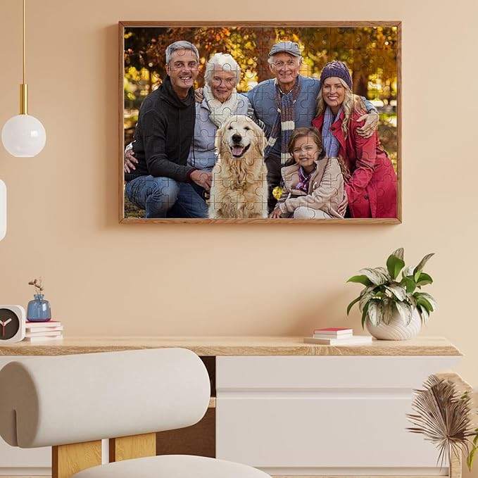 Custom Photo Puzzle,Personalized 300 Piece Jigsaw Puzzle for Adults