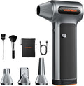 WOLFBOX MF200 Electric Air Duster with Removable Battery & 4 Nozzles, Cordless 3-Speed Adjustable Mini Blower for Computer Keyboard, Car Cleaning, Home, and Outdoor Use