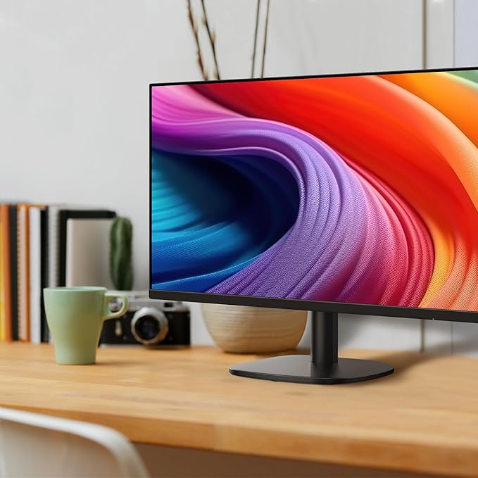 Amazon Basics 24 in Monitor, FHD 1080P, Max 100Hz, VESA Compatible, Built-in Speakers, Black