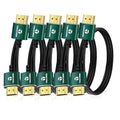 Slim HDMI Cables 1FT 5Pack, Ultra Soft & Thin HDMI to HDMI Cord, Extreme Flexible & Skinny HDMI Wire Supports High Speed 4K@60Hz 18gbps 2160p 1080p