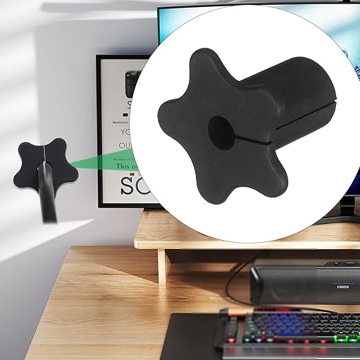 2pc Starlink Cable Grommet 5/8" Silicone Waterproof Wall Hole Pass Through Split Cable Bushings for TV Wire Ethernet Cord, Starlink Cable Routing Kit Accessories, 27.6mm/1.09" Ht, Black