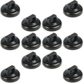 CNHABAGU Magnetic Zip Tie Mounts Magnet Cable Tie Mount Clips Base Automotive Wire Cable Management Wire Clips Management for Car Boat Trailer Marine Office Electrical Wiring (Black 12 Pcs)