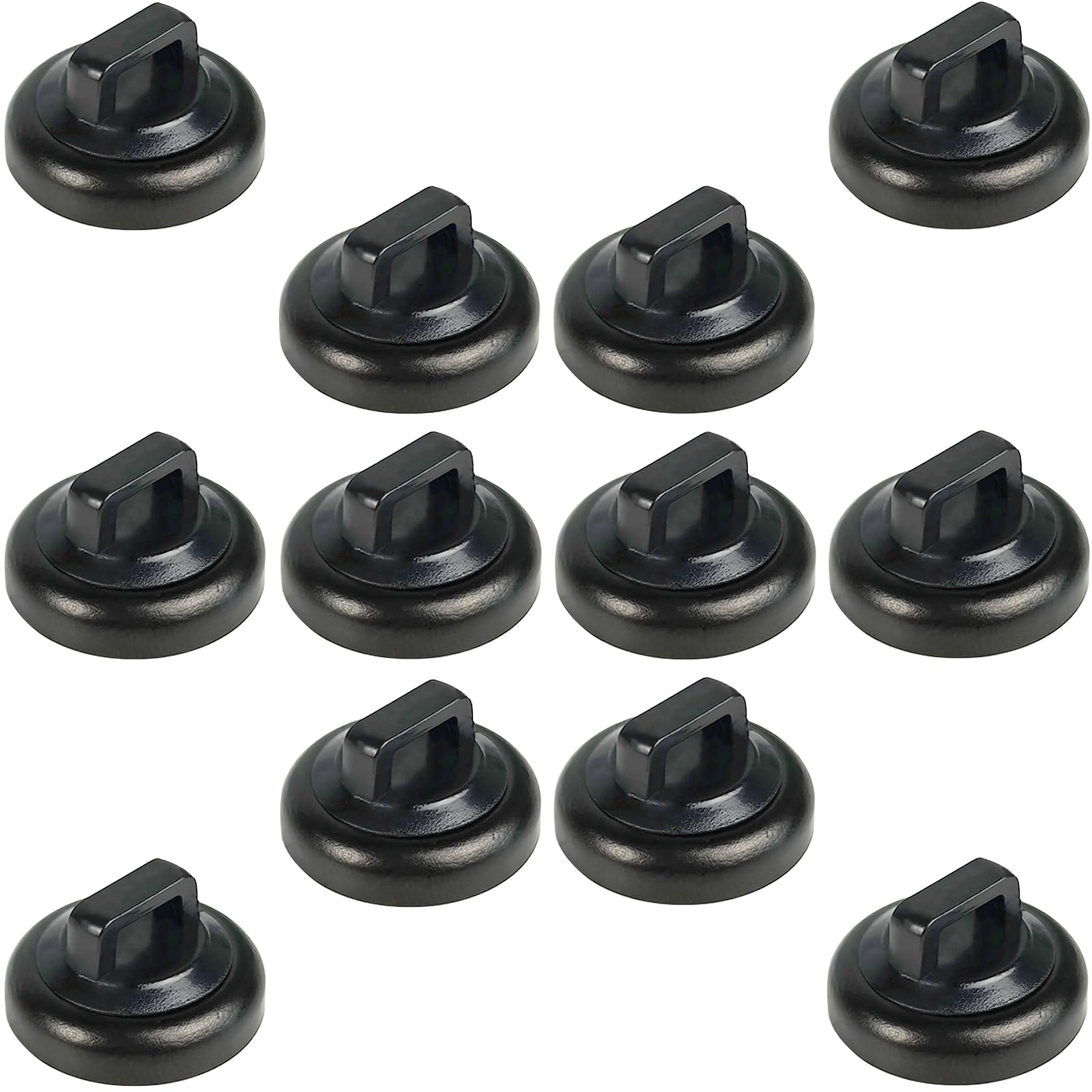 CNHABAGU Magnetic Zip Tie Mounts Magnet Cable Tie Mount Clips Base Automotive Wire Cable Management Wire Clips Management for Car Boat Trailer Marine Office Electrical Wiring (Black 12 Pcs)