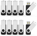 Aiibe 20pcs 8GB Flash Drives Bulk 8GB USB Flash Drive 20 Pack 8 GB USB Sticks USB 2.0 Thumb Drive - Black