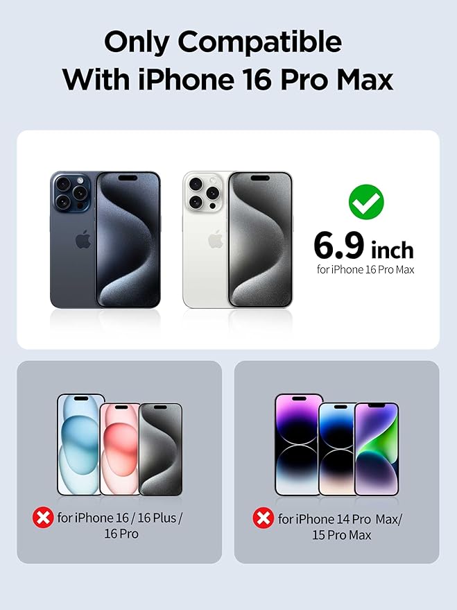 Compatible for iPhone 16 Pro Max Privacy Screen Protector Tempered Glass 6.9 Inch, Purple Gradient Anti Spy Anti Blue Light HD Easy Installation