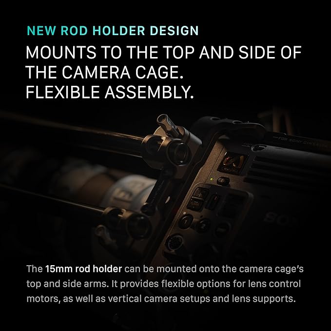 Tilta Camera Cage Compatible with Sony BURANO | Arri Rosettes, 1/4"-20 and 3/8"-16 Threads | w/Top Handle, Left/Right Side Arm, Battery Plate (Advanced Kit - V Mount)