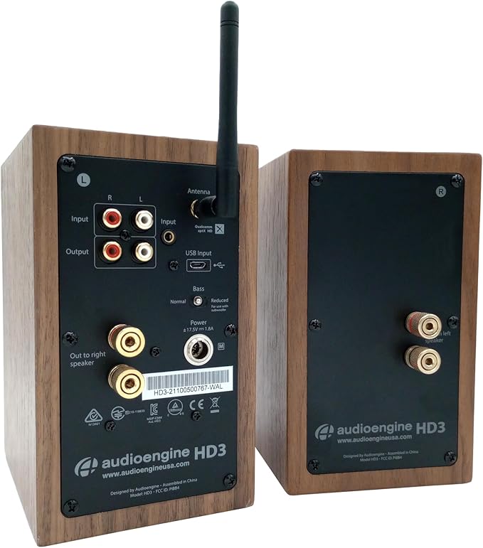 Audioengine A2-HD (HD3) Bluetooth PC and Computer Desktop Speakers with aptX HD - USB, RCA, Headphone