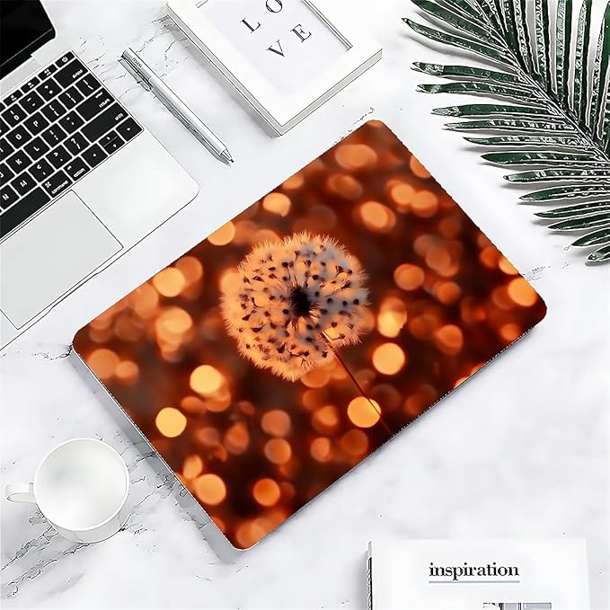 Compatible with MacBook Air 13.3 13.6 Inch Case 2022 2021 2020 2019 Plastic Hard Shell Case Cover,13.6 Air (A2681) M2 2022, Dandelion