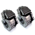 Adjustable Barbell Clips (2-Pack), Fits 0.98-1.1" Olympic & Standard Bars, Secure Locking Collars for Weight Lifting Strength Training (Balck)