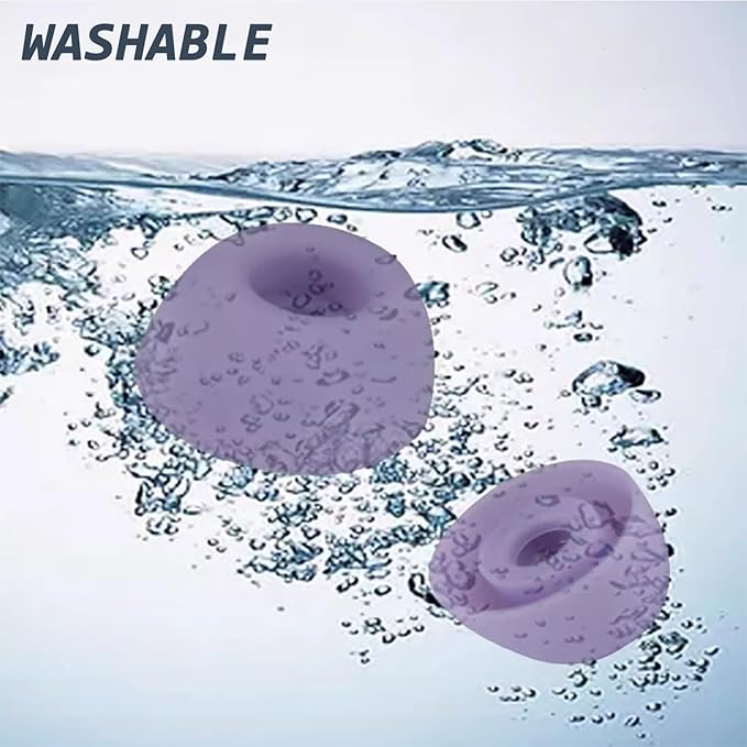 6 Pairs Replacement Eartips for Samsung Galaxy Buds Pro Headphones, Silicone Tips Earbuds Eartips Set, L/M/S Earplug Replacement Accessories (Purple, Without Pen)