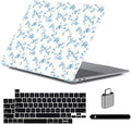 LanBaiLan Compatible for MacBook Pro 13‘’ with Touch Bar 2022 2021 2020 2019 2018 2017 2016 Release M1 M2 A2338 A2289 A2251 A2159 A1989 A1706 A1708 Protective Case & Keyboard Cover, Engraved Floral