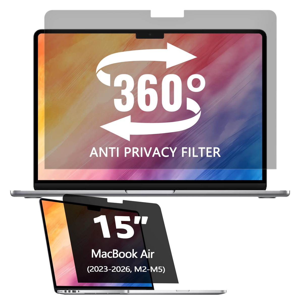 Halloive 360° Privacy Screen Protector for MacBook Pro 16 Inch (2021-2026)