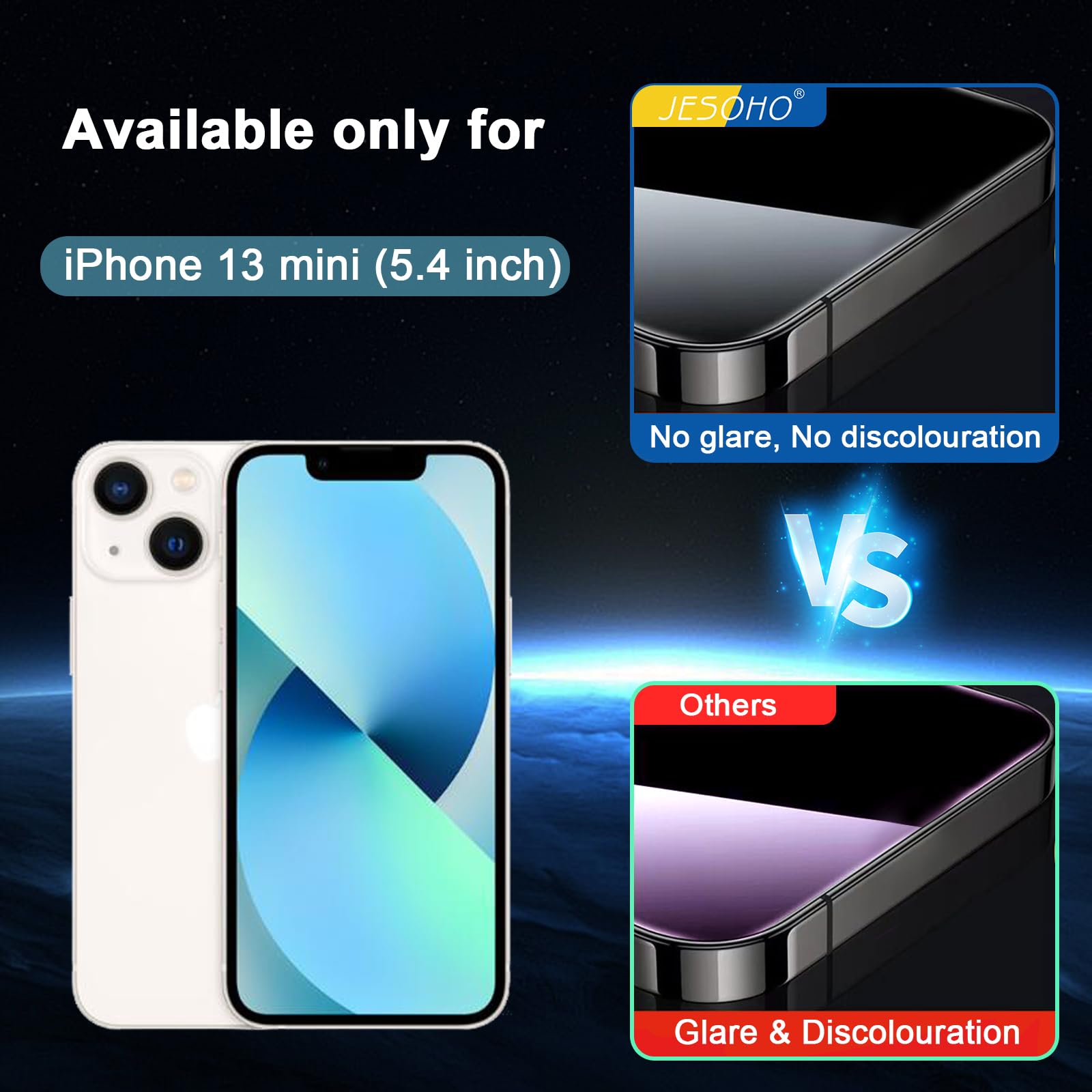 JESOHO Blue Light Screen Protector for iPhone 13 mini 5.4 inch