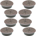 Desk Grommet 2" (50 mm), Desk Hole Cover for Cables Coffee, Cable Grommet ABS Plastic, Desk Hole Grommet for Office and Home Table Cable, Detachable & Flexible Cable Cord Organizer-8 Pcs