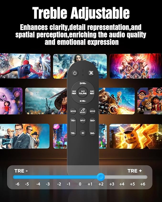 Hiwill 5.1ch Dolby Atmos Soundbar with 5.25'' Subwoofer, Clear Voice, Surround Sound System w/2 Wired Rear Speakers, 380W Peak Power Bluetooth PC Sound Bar for TV, eARC/ARC/Opt, 2025