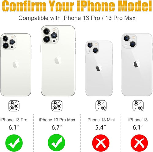 AGVEE 3+3 6 Pack for iPhone 13 Pro & Max Camera Lens Protector Cover