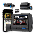 MAGELLAN DR50 3 Channel Dash Cam, 4K+2K Front Cabin Rear, Night Vision, Wide-Angle (170°), STARVIS 2 IMX678, Strong Mount, GPS, Wi-Fi App Control, 24H Parking Mode, Fatigue Alert, 64GB Card Included