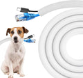 Secbolt Cord Protectors from Pets No Chew, 10ft - 3/8 inch Ultra Durable Cord Covers for Pets, Bite-Resistant Cable and Wire Protector for Cats, Dogs, Rabbits - White