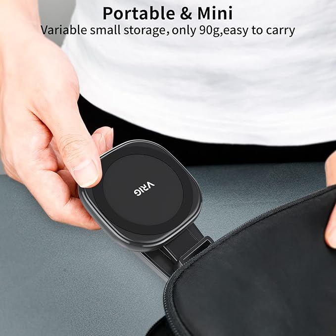 VRIG MG-03 Magnetic Phone Tripod Mount,Tripod Mount for Magsafe w Cold Shoe for iPhone 17.16.15.14.13.12 Series,Magnetic Ring Compatible with All Phones & All Cases,360° Rotation,for Tripods,Cameras