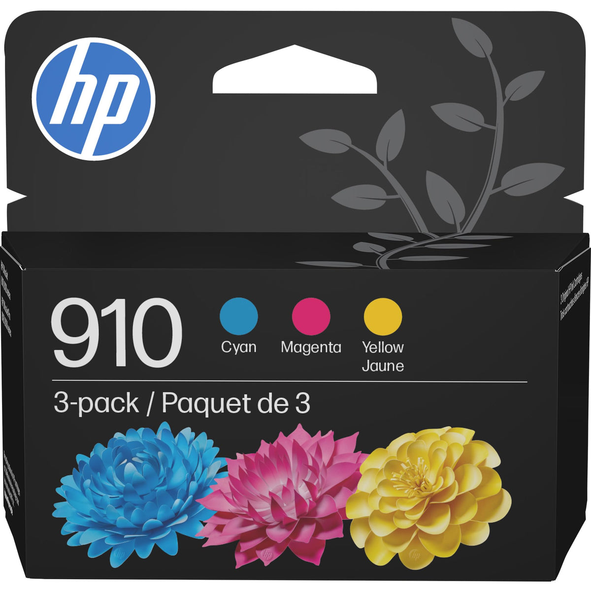 HP 910 Cyan, Magenta, Yellow Ink Cartridges (3-Pack) | Works with OfficeJet 8010, 8020 Series, OfficeJet Pro 8020, 8030 Series | Eligible for Instant Ink | 3YN97AN