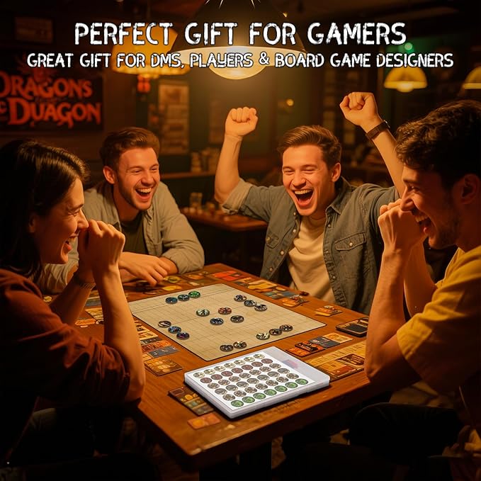 CZYY RPG Dry Erase Token Set - 192 PCS | Reusable Blank Tokens, Creature Tokens, 5E Class Characters with Maker Pens | Ideal for DND, Pathfinder, TTRPGs, MTG & Board Game