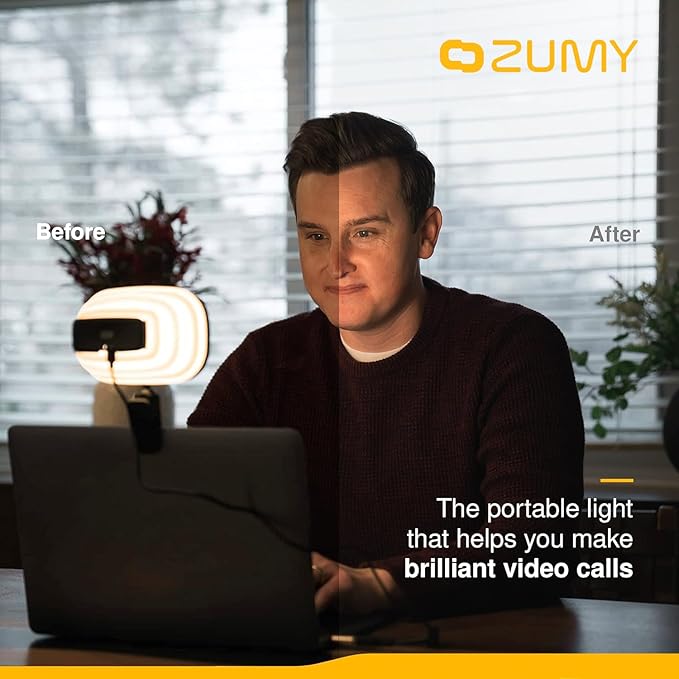 Softbox Video Conference Lighting for Video Recording - Portable USB LED Video Light, 4 Soft Light Levels, Laptop & Computer Video Lighting, Camera Webcam Streaming Selfie Light for Zoom Meetings
