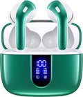 TAGRY Bluetooth Headphones True Wireless Earbuds 60H Playback LED Power Display Earphones with Wireless Charging Case IPX5 Waterproof in-Ear Ear buds with Mic for TV Smart Phone Laptop Computer Sports