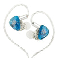 HIFIXAUDIO Kiwi Ears Orchestra Lite in Ear Monitor, Custom 8BA HiFi Earphone, Studio Monitor Headphone, Wired Earbuds with Detachable OFC Cable, Handcrafts Faceplate for Audiophile Musician (Blue)