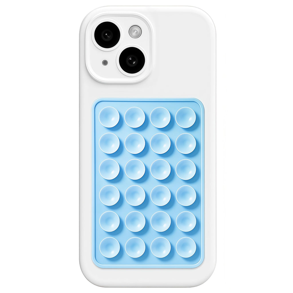 AZXYI Anteel Silicone Suction Phone Case Mount, Silicon Adhesive Suction Cup Phone Mount, Non Slip Sticky Phone Grip for Cellphone, Strong Grip Holder for Selfies and Videos (Baby Blue)