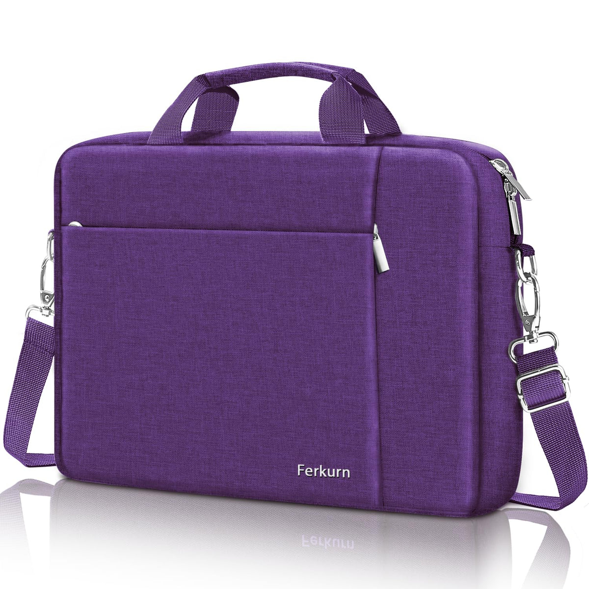 Ferkurn Laptop Bag Case for Women Men Computer Bag Compatible with HP Envy Pavilion Omen/LG Gram/MSI/Dell Inspiron XPS/Lenovo/Acer, Shoulder Strap Carrying Messenger Briefcase, Pink, 15.6 16 Inch