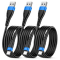 OIITH USB C Cable, USB A to USB C 3A Fast Charging (10FT 3Pack) Phone USB Type-C Charge Cable Android Charge Cord USB C Charger Cable for iPhone 15 Plus/Pro/Pro Max/Samsung/Pad/Laptop/LG/-Blue