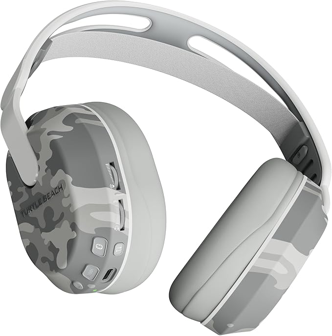 Turtle Beach Stealth 500 Wireless Gaming Headset Licensed for Xbox Series X|S, Compatible with Xbox One, Bluetooth, PC, Mobile, 40 Hr Battery, Memory Foam Cushions, Flip-to-Mute Mic – Arctic Camo