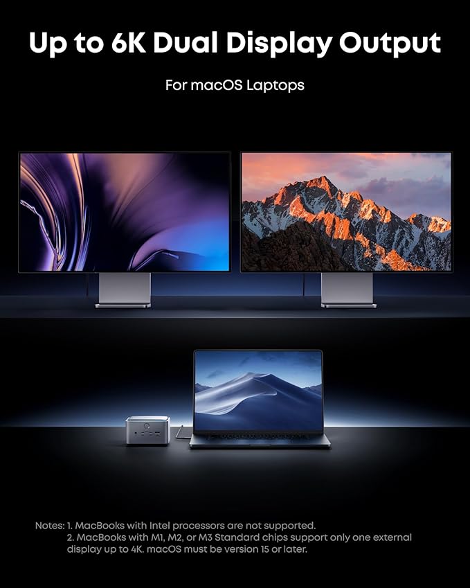 Anker Prime TB5 Docking Station, 14-in-1 Thunderbolt 5 Dock with 120Gbps Max Transfer, Thunderbolt Dock with 140W Max Charging, Cooling System, Ambient Lighting, Up to 8K for TBT 5/4 Laptops