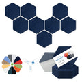 Mollywell Hexagon Acoustic Panels, Deep Blue, 8 Pack, 14x12 in
