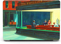 Berkin Arts Compatible with MacBook Air 13 inch Cover, 2022-2018 Release A2179/A2337 M1 with Touch ID with Keyboard Cover & Screen Protector American Scene Painting (Nighthawks by Hopper)