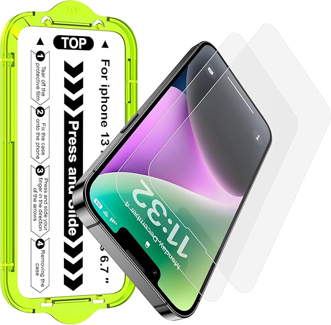 Esanik for iPhone 15 Pro Matte Glass Screen Protector [Auto-alignment] Anti-Glare & Anti-Fingerprint,Anti-Reflection,Bubble Free, Smooth as Silk