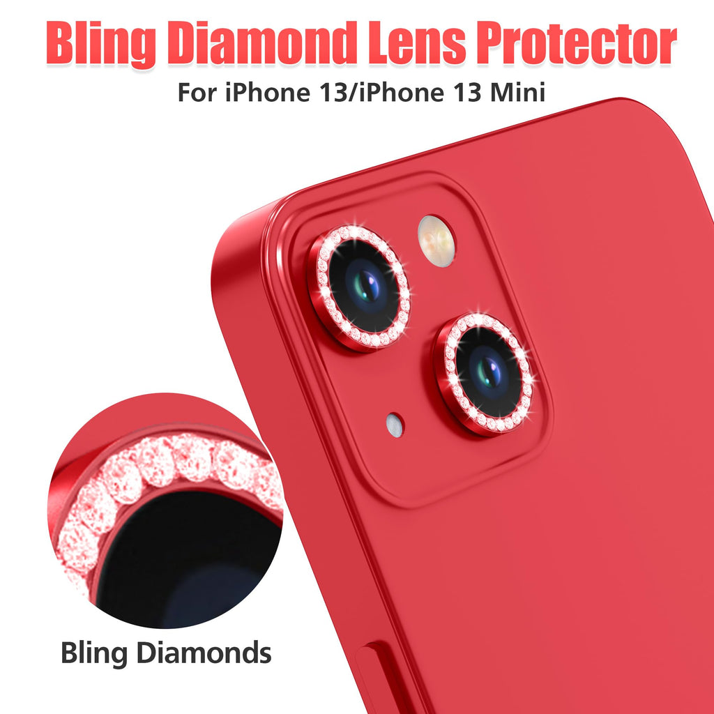 AGVEE 3+3 6 Pack for iPhone 13 & Mini Camera Lens Protector Cover
