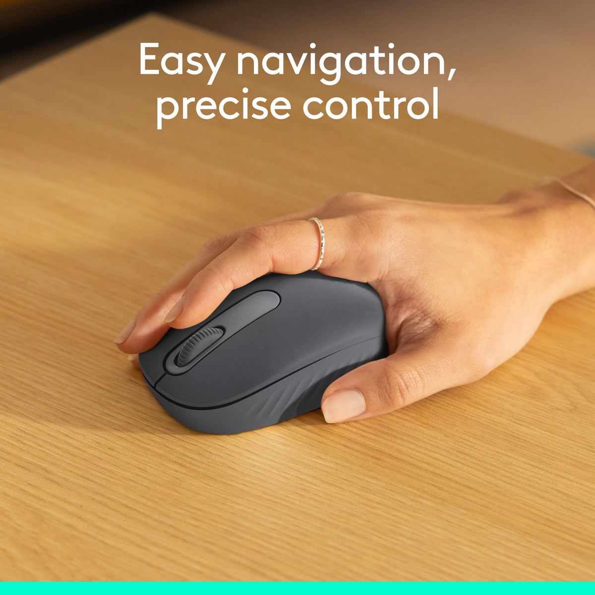 Logitech M196 Compact Ambidextrous Bluetooth Wireless Mouse - Graphite