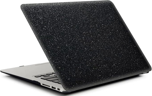 AMCJJ Compatible with MacBook Air 13 Inch Case 2017 2016 2015 2014 2013 2012 2011 2010 Release A1466/A1369, Shiny Plastic Hard Shell Case & Keyboard Cover,Glitter Black