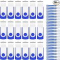 16GB Bulk Flash Drives 50 Pack EASTBULL USB Flash Drives Pack USB 2.0 Thumb Drives Bulk Swivel USB Drives Bulk with Strings (16GB-Blue)