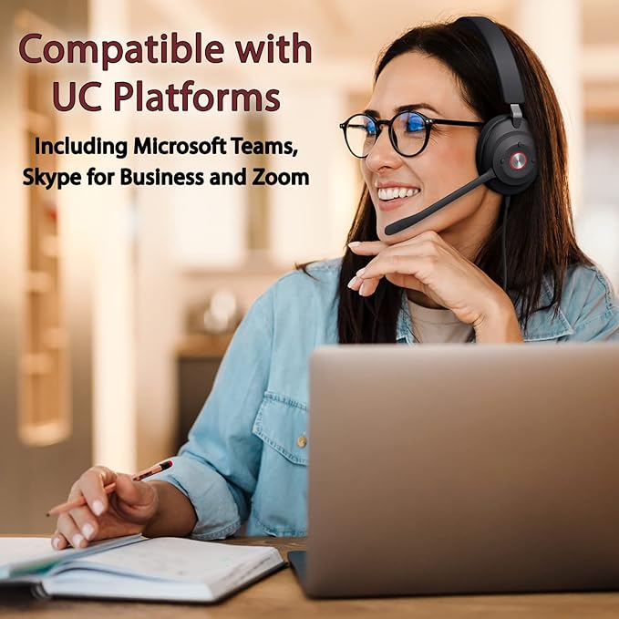 CA Essential USB Headset (HS-2000) – Professional Headset for Calls & Music, All-Day Comfort, Integrated Ear Cup Controls, Optimized for UC Platforms